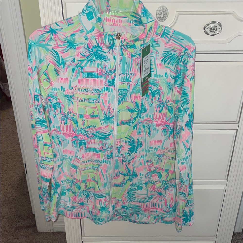 Lilly Pulitzer Pink and Green Tropical Jacket